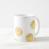 Gouden Polka Dot Hand getrokken Koffiemok (Voorkant rechts)