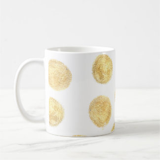 Gouden Polka Dot Hand getrokken Koffiemok