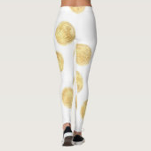 Gouden Polka Dot Hand getrokken Leggings (Achterkant)