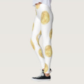 Gouden Polka Dot Hand getrokken Leggings (Links)