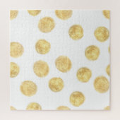 Gouden Polka Dot Hand getrokken Legpuzzel (Verticaal)
