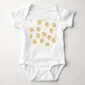 Gouden Polka Dot Hand getrokken Romper (Voorkant)