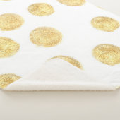 Gouden Polka Dot Hand getrokken Sherpa Deken (3/4)