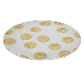 Gouden Polka Dot Hand getrokken Snijplank (Hoek)