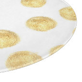 Gouden Polka Dot Hand getrokken Snijplank (Hoek)