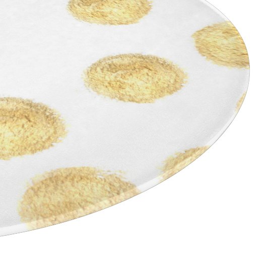 Gouden Polka Dot Hand getrokken Snijplank (Hoek)
