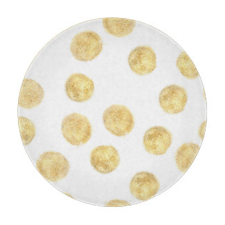 Gouden Polka Dot Hand getrokken Snijplank