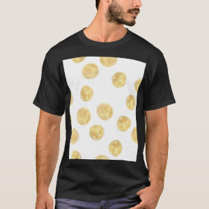 Gouden Polka Dot Hand getrokken T-shirt