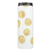 Gouden Polka Dot Hand getrokken Thermosbeker (Achterkant)