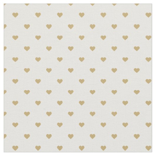 Gouden Polka dot harten Stof (Close Up)