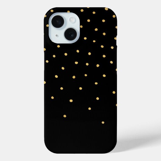 Gouden Polka Dot Patroon Tiny Hand getrokken Verva Case-Mate iPhone Case (Achterkant)