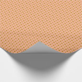Gouden Polka Dots op Perzik Wrapping Paper Cadeaupapier (Hoek)