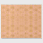 Gouden Polka Dots op Perzik Wrapping Paper Cadeaupapier (Vlak)