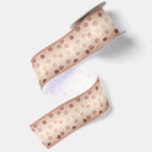 Gouden polka stip verloop achtergrond satijnen lint (Achterkant)
