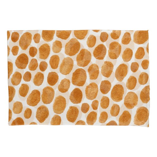 Gouden Polka stippen: Abstracte Gouache Kussensloop (Voorkant)