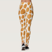 Gouden Polka stippen: Abstracte Gouache Leggings (Achterkant)