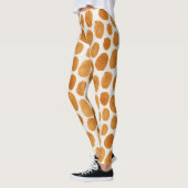 Gouden Polka stippen: Abstracte Gouache Leggings (Links)
