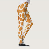 Gouden Polka stippen: Abstracte Gouache Leggings (Rechts)