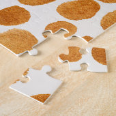 Gouden Polka stippen: Abstracte Gouache Legpuzzel (Zijkant)