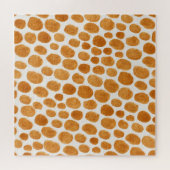 Gouden Polka stippen: Abstracte Gouache Legpuzzel (Horizontaal)