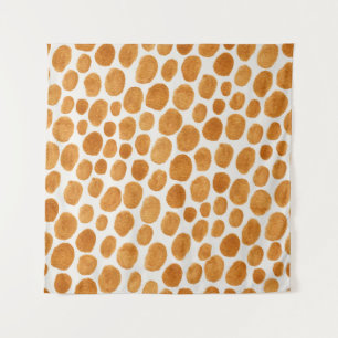 Gouden Polka stippen: Abstracte Gouache Wandkleed