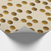 Gouden Polka stippen Glanzend inpakpapier (Hoek)