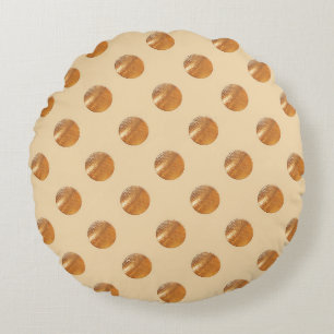 Gouden Polka stippen. Golden Confetty Rond Kussen