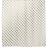 Gouden Polka stippen Modern geometrisch patroon Douchegordijn (Voorkant)