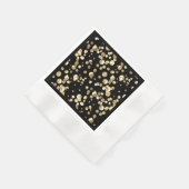 Gouden polka stippen op een zwarte achtergrond. servetten (Hoek)