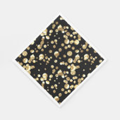 Gouden polka stippen op een zwarte achtergrond. servetten (Hoek)