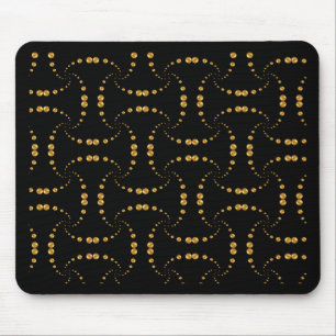 Gouden polka stippen op zwart muismat