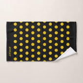 Gouden Polka stippen op zwarte badhanddoek set Bad Handdoek (Handdoek)
