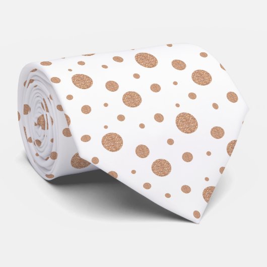 Gouden polka stippen servetten stropdas (Opgerold)