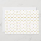 Gouden Polygoon Geometrisch | 2 Foto's Bewaar de D Save The Date (Achterkant)