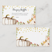 Gouden pompoen Baby shower - Luier Raffle Kaart (Voorkant / Achterkant)