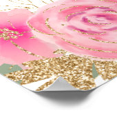 Gouden pompoen Baby shower welkom Poster (Hoek)