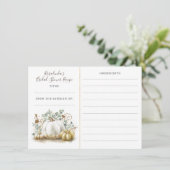 Gouden pompoen Herfst Vrijgezellenfeest recept Informatiekaartje (Staand voorkant)