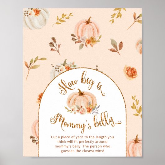Gouden pompoen hoe groot is mama's buik spel poster (Voorkant)