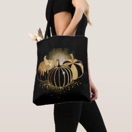Gouden Pompoen Sparkle voor Herfst Tote Bag