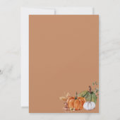 Gouden pompoenen Elegant Herfst Bruiloft Geometris Kaart (Achterkant)