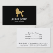Gouden Poodle | Luxe Verzorging Visitekaartje (Voorkant / Achterkant)