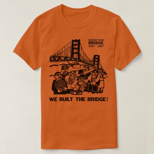 Gouden poort brug 50e verjaardag t-shirt (Design voorkant)