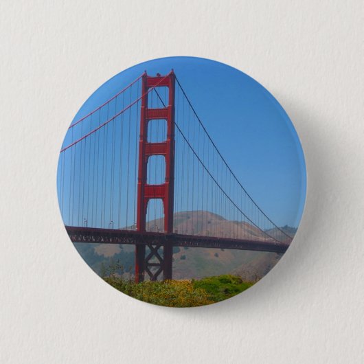 gouden poort ronde button 5,7 cm (Voorkant)