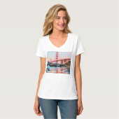 Gouden poortbrug kussen t-shirt (Voorkant volledig)