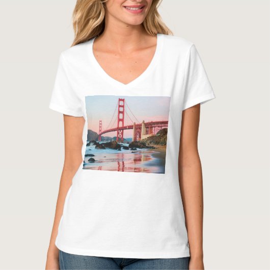 Gouden poortbrug kussen t-shirt (Voorkant)