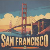 Gouden Poortbrug San Francisco Sticker (Voorkant)