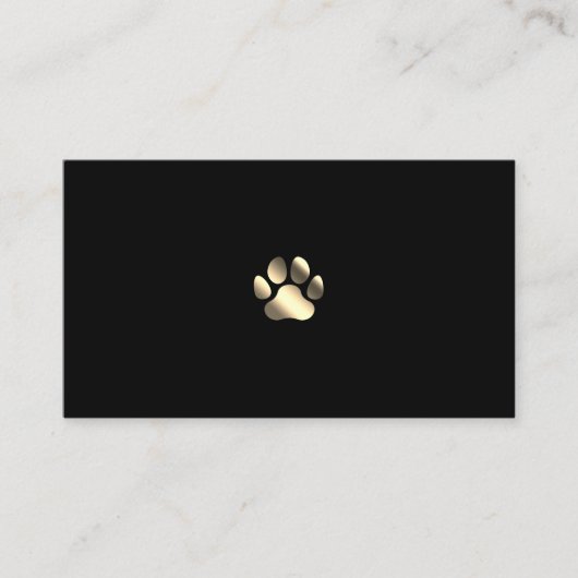 Gouden poot huisdier Bedankt Visitekaartje (Voorkant)