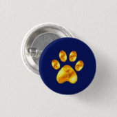 Gouden Poot op Blauw Ronde Button 3,2 Cm (Voorkant /achterkant)