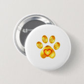 Gouden Poot Ronde Button 5,7 Cm (Voorkant /achterkant)