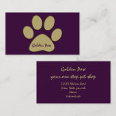 gouden poot visitekaartje (Voorkant / Achterkant)